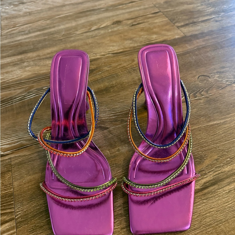 Zara Multicolor Strappy Heels